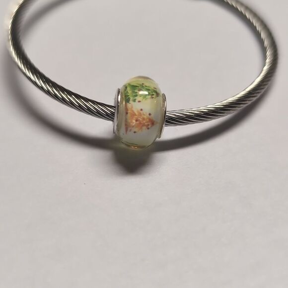 Silver Christmas "Christmas Trees"‎ Charm for Pandora Style Bracelet - Picture 1 of 5